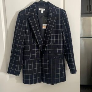 Nine West Pinstripe Blazer l Mid Length